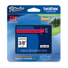 Brother - Nastro - Nero/Rosso - TZE421 - 9mm x 8mt Brother - Nastro - Nero/Rosso - TZE421 - 9mm x 8mt