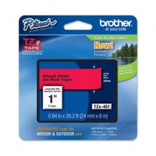 Brother - Nastro - Nero/Rosso - TZE451 - 24mm x 8mt Brother - Nastro - Nero/Rosso - TZE451 - 24mm x 8mt