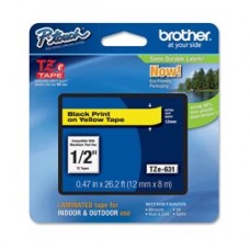 Brother - Nastro - Nero/Giallo - TZE631 - 12mm x 8mt Brother - Nastro - Nero/Giallo - TZE631 - 12mm x 8mt