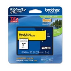 Brother - Nastro - Nero/Giallo - TZE651 - 24mm x 8mt Brother - Nastro - Nero/Giallo - TZE651 - 24mm x 8mt