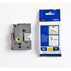 Brother - Nastro con adesivo resistente - Nero/Bianco - TZES221 - 9mm x 8mt Brother - Nastro con adesivo resistente - Nero/Bianco - TZES221 - 9mm x 8mt