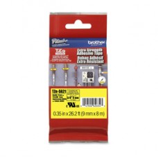 Brother - Nastro con adesivo resistente - Nero/Giallo - TZES621 - 9mm x 8mt Brother - Nastro con adesivo resistente - Nero/Giallo - TZES621 - 9mm x 8mt
