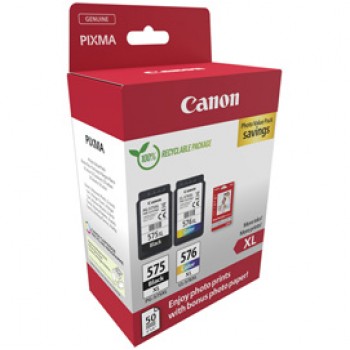 Canon - Cartuccia Ink PG-575XL /CL-576XL - con Confezione Fogli - 5437C006