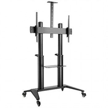 Dacomex - Carrello nero su ruote - Altezza regolabile - 75"-105" - VESA 1000x600 - Max 140 kg