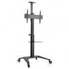 Dacomex - Carrello nero su ruote - 43"-65" - VESA 600x400 - Max 70 kg
