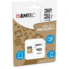 Emtec - Micro SDHC Class 10 Gold + con Adattatore - ECMSDM32GHC10GP - 32GB Emtec - Micro SDHC Class 10 Gold + con Adattatore - ECMSDM32GHC10GP - 32GB