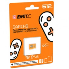 Emtec - MSD Gaming UHS-I U3 V30 A2 - Arancione - 512GB - ECMSDM512GXCU3G
