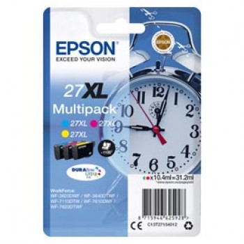 Epson - Confezione Cartuccia ink - 27XL - C/M/Y - C13T27154022 - 10,4ml cad