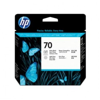 Hp - Testina di stampa originale - 70 - Nero fotografico / Grigio chiaro - C9407A - 130ml