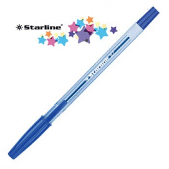 Penna a sfera con cappuccio  - punta fine 0,7mm - blu - Starline -  conf. 50 pezzi