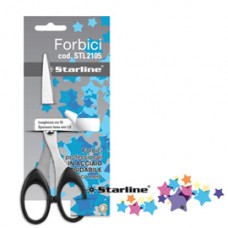 Forbici - 21 cm - lama in acciaio - impugnatura ABS - nero - Starline
