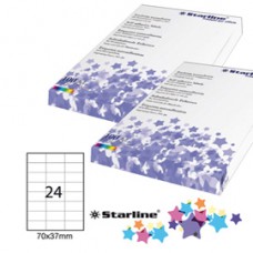 Etichette adesive - in carta - permanenti - 70 x 37 mm - 24 et/fg - 100 fogli - bianco - Starline