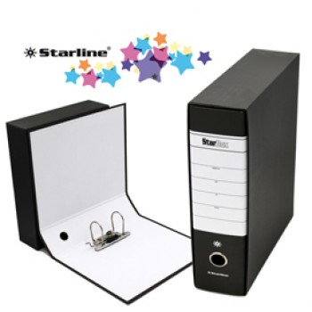 Registratore Starbox - dorso 8 cm - commerciale 23 x 30 cm - nero - Starline
