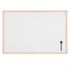Lavagna bianca magnetica - 60 x 90 cm - cornice legno - bianco - Starline