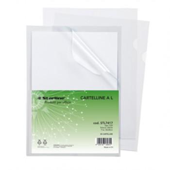 Cartellina a L - A4 - liscio pesante - Starline - conf. 50 pezzi Cartellina a L - A4 - liscio pesante - Starline - conf. 50 pezzi