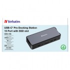 Verbatim USB-C Pro Docking Station 15 Port with SSD slot CDS-15S