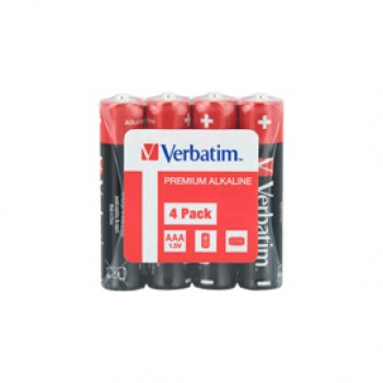 Pila ministilo AAA - 1,5V - 49500 - Alcaline - Verbatim -  conf. 4 pezzi