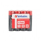 Pila stilo AA - 1,5V - alcaline - 49501 - Verbatim  - conf 4 pezzi