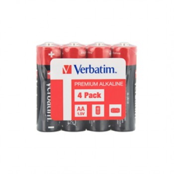 Pila stilo AA - 1,5V - alcaline - 49501 - Verbatim  - conf 4 pezzi