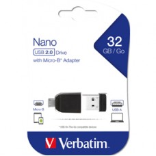 Memoria usb2.0 32gb store 'n' stay nano + otg micro usb adapter