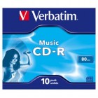 Verbatim - Scatola 10 CD-R Music Live It serigrafato - colorato - 43365 - 80min