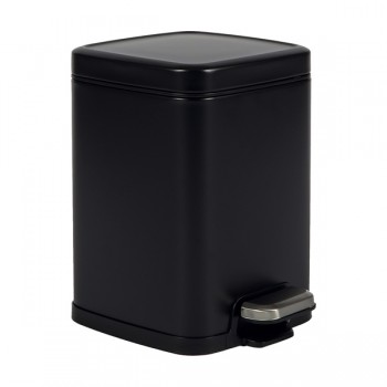 Bidone Pico - con pedale e vaschetta - 4 L - nero satinato - Perfetto Bidone Pico - con pedale e vaschetta - 4 L - nero satinato - Perfetto