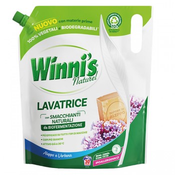 Detersivo lavatrice ecoformato - 1350 ml - sapone di aleppo e verbena - Winni's Detersivo lavatrice ecoformato - 1350 ml - sapone di aleppo e verbena - Winni's