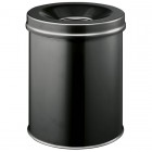 Cestino gettacarte SAFE - tondo - autoestinguente - nero - 15 L - Durable Cestino gettacarte SAFE - tondo - autoestinguente - nero - 15 L - Durable
