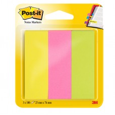 Segnapagina Post-it in carta - 671-3 - 25 x 76 mm - 3 colori Neon - Post-it - conf. 300 pezzi
