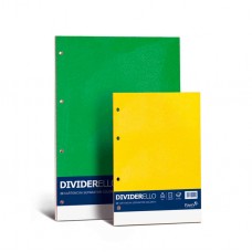 Separatore Dividerello - cartoncino colorato 220 gr - 16 x 21 cm - mix 5 colori - Favini - set da 10 fogli