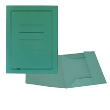 Cartelline 3 lembi - con stampa - cartoncino Manilla 200 gr - 25x33 cm - verde - Cartotecnica del Garda - conf. 50 pezzi