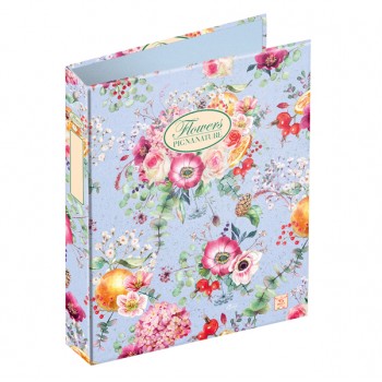 Raccoglitore Nature Flowers - A4 - 27x32cm - 4 anelli - dorso 4 cm - Pigna