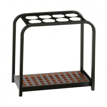Portaombrelli Multi - 8 posti - 52 x 26 x 54 cm - nero/acciaio - Medial