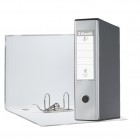 Registratore Eurofile G55 - dorso 8 cm - protocollo 23x33 cm - grigio metallizzato - Esselte