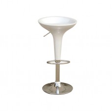 Sgabello bar - ABS/acciaio cromato - 35x45x55/78 cm - bianco - Serena Group Sgabello bar - ABS/acciaio cromato - 35x45x55/78 cm - bianco - Serena Group