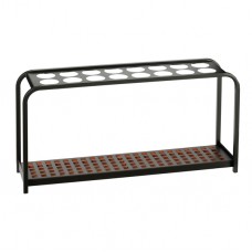 Portaombrelli Multi - 16 posti - 100,2x26x52,5 cm - nero/acciaio - Medial International