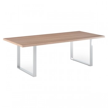 Tavolo riunioni Prestige metal - 220 x 100 x 74 cm - ciliegio arabis