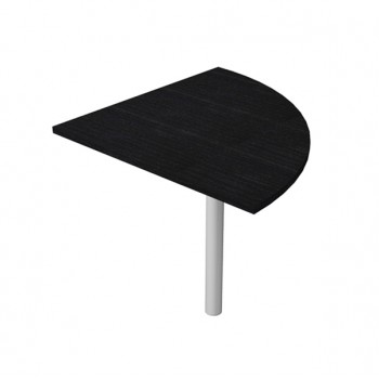 Raccordo angolare 90° per scrivanie Easy - 80 x 80 cm - nero venato/grigio alluminio
