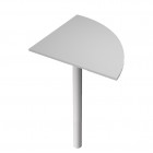 Raccordo angolare 90° per scrivanie Easy - 80 x 80 cm - grigio/grigio alluminio