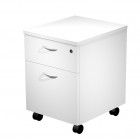 Cassettiera Easy - 1 cassetto + 1 classificatore - con ruote - 41,8 x 52 x 59,5 cm - bianco