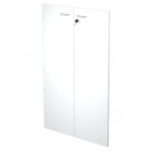Coppia ante Easy - per mobile medio - 80 x 115 cm - spessore 18 mm - melaminico - bianco