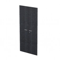 Coppia ante Easy - per mobile alto - 80 x 175 cm - spessore 18 mm - melaminico - nero venato