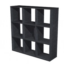 Libreria casellario Rainbow - 9 caselle - 104,1x29,2x103,9 cm - nero venato
