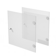 Coppia ante Rainbow - 32,2x32,1 cm - per libreria - in vetro satinato Coppia ante Rainbow - 32,2x32,1 cm - per libreria - in vetro satinato