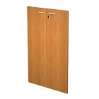 Coppia ante per libreria modulare - alta - 76 cm - melaminico - con serratura - noce chiaro