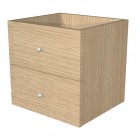 Cassettiera per casellario Rainbow - 2 cassetti - 32,5x28,8x32,5 cm - rovere