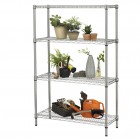Kit scaffale Archimede Outdoor - 4 ripiani - 36 x 90 x 137 cm - acciaio zincato - cromato - Serena Group