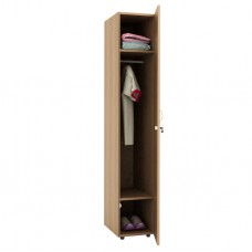 Armadio guardaroba - 1 anta - 33 x 52 x 185 cm - noce chiaro