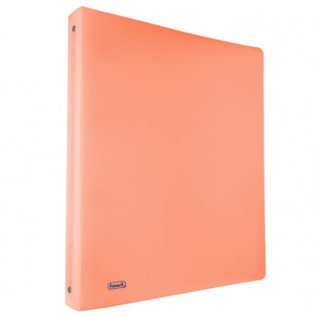 Raccoglitore Pastel - PPL - 22x30 cm - dorso 3 cm - 4 anelli 30 mm - arancio - Favorit