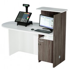 Reception concept - sinistra - 143 x 83 x 117 cm - bianco/frassino toscano Reception concept - sinistra - 143 x 83 x 117 cm - bianco/frassino toscano